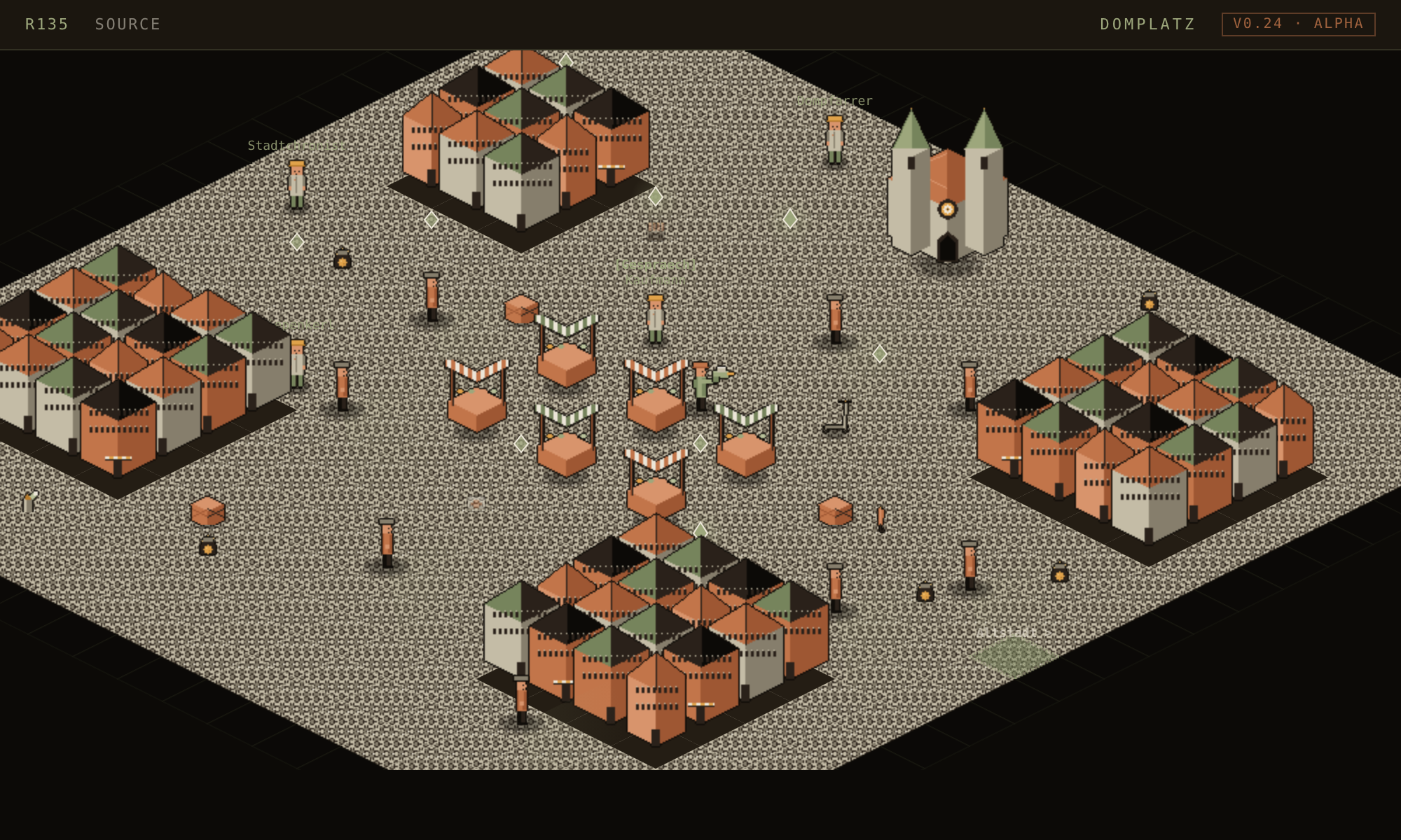 Escape from Münster — isometrisches Münster in Pixel-Art